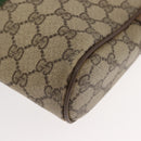 GUCCI GG Supreme Web Sherry Line Clutch Bag PVC Beige Gold 89 01 012 Auth BA7455-14