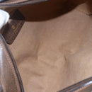 GUCCI GG Supreme Web Sherry Line Shoulder Bag PVC Beige Gold Auth BA7456-10