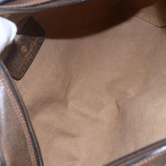 GUCCI GG Supreme Web Sherry Line Shoulder Bag PVC Beige Gold Auth BA7456