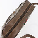 GUCCI GG Supreme Web Sherry Line Shoulder Bag PVC Beige Gold Auth BA7456-6