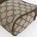 GUCCI GG Supreme Web Sherry Line Clutch Bag PVC Beige 75 01 012 Auth BA7457-7