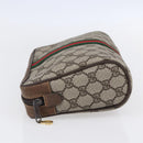 GUCCI GG Supreme Web Sherry Line Bag PVC Beige Red 32 014 3553 Auth BA7458-4