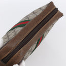 GUCCI GG Supreme Web Sherry Line Bag PVC Beige Red 32 014 3553 Auth BA7458-6