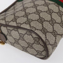 GUCCI GG Supreme Web Sherry Line Bag PVC Beige Red 32 014 3553 Auth BA7458-9