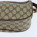 GUCCI GG Supreme Web Sherry Line Bag PVC Beige Gold 001 58 0918 Auth BA7459-11