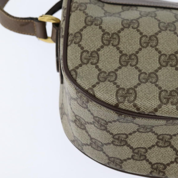 GUCCI GG Supreme Web Sherry Line Bag PVC Beige Gold 001 58 0918 Auth BA7459