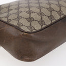 GUCCI GG Supreme Web Sherry Line Shoulder Bag PVC Beige Gold Auth BA7460-13