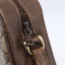 GUCCI GG Supreme Web Sherry Line Shoulder Bag PVC Beige Gold Auth BA7460-14