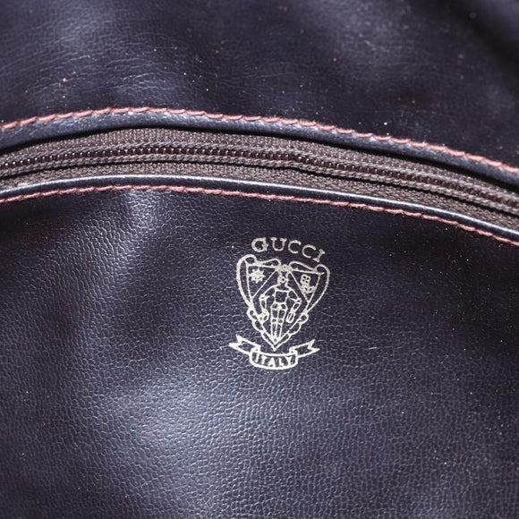 GUCCI GG Supreme Web Sherry Line Shoulder Bag PVC Beige Gold Auth BA7460