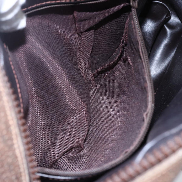 GUCCI GG Supreme Web Sherry Line Shoulder Bag PVC Beige Gold Auth BA7460