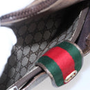 GUCCI GG Supreme Web Sherry Line Shoulder Bag PVC Beige Gold Auth BA7460-23