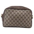 GUCCI GG Supreme Web Sherry Line Shoulder Bag PVC Beige Gold Auth BA7460-3