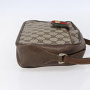 GUCCI GG Supreme Web Sherry Line Shoulder Bag PVC Beige Gold Auth BA7460-5