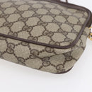 GUCCI GG Supreme Shoulder Bag PVC Beige Gold 97 02 068 Auth BA7461-9