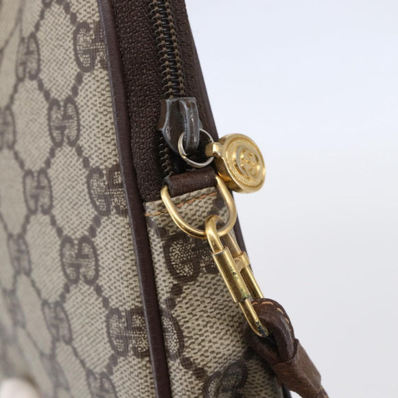 GUCCI GG Supreme Shoulder Bag PVC Beige Gold 97 02 068 Auth BA7461