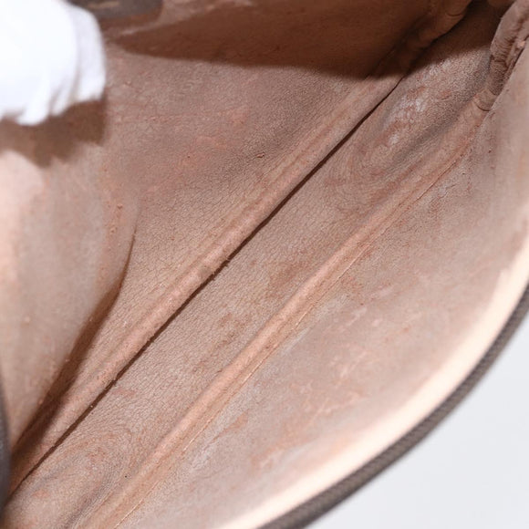 GUCCI GG Supreme Shoulder Bag PVC Beige Gold 97 02 068 Auth BA7461