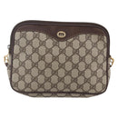 GUCCI GG Supreme Shoulder Bag PVC Beige Gold 97 02 068 Auth BA7461-13