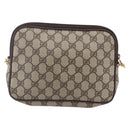 GUCCI GG Supreme Shoulder Bag PVC Beige Gold 97 02 068 Auth BA7461-2