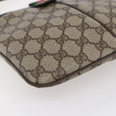 GUCCI GG Supreme Web Sherry Line Bag PVC Beige Gold 904 02 047 Auth BA7462-15