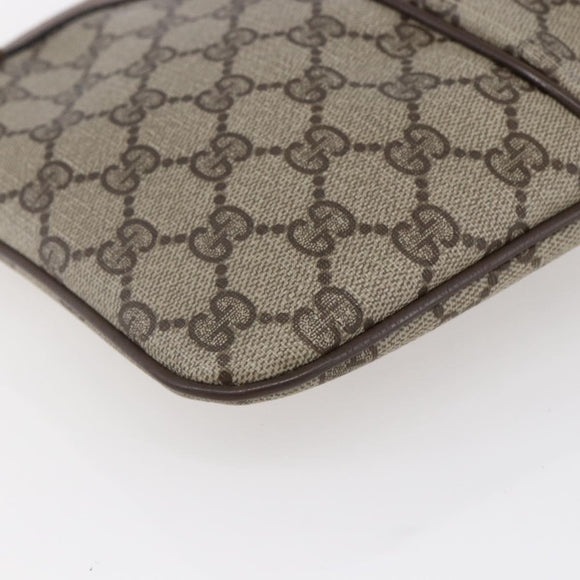 GUCCI GG Supreme Web Sherry Line Bag PVC Beige Gold 904 02 047 Auth BA7462