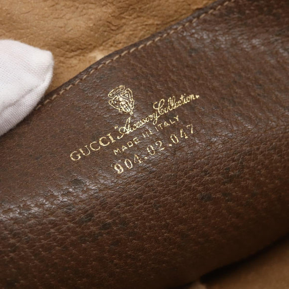 GUCCI GG Supreme Web Sherry Line Bag PVC Beige Gold 904 02 047 Auth BA7462