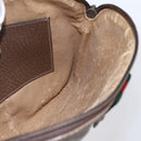 GUCCI GG Supreme Web Sherry Line Bag PVC Beige Gold 904 02 047 Auth BA7462-19