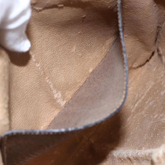 GUCCI GG Supreme Web Sherry Line Bag PVC Beige Gold 904 02 047 Auth BA7462