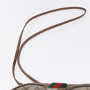 GUCCI GG Supreme Web Sherry Line Bag PVC Beige Gold 904 02 047 Auth BA7462-8