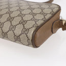 GUCCI GG Supreme Web Sherry Line Bag PVC Beige Gold 116 02 089 Auth BA7464-15