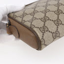 GUCCI GG Supreme Web Sherry Line Bag PVC Beige Gold 116 02 089 Auth BA7464-16