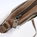 GUCCI GG Supreme Web Sherry Line Bag PVC Beige Gold 116 02 089 Auth BA7464-18