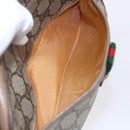 GUCCI GG Supreme Web Sherry Line Bag PVC Beige Gold 116 02 089 Auth BA7464-22