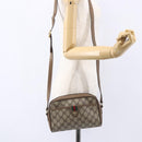 GUCCI GG Supreme Web Sherry Line Bag PVC Beige Gold 116 02 089 Auth BA7464-23