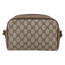 GUCCI GG Supreme Web Sherry Line Bag PVC Beige Gold 116 02 089 Auth BA7464-2