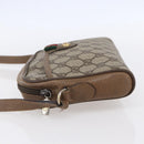 GUCCI GG Supreme Web Sherry Line Bag PVC Beige Gold 116 02 089 Auth BA7464-3