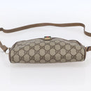 GUCCI GG Supreme Web Sherry Line Bag PVC Beige Gold 116 02 089 Auth BA7464-5