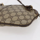 GUCCI GG Supreme Web Sherry Line Bag PVC Beige Gold 904 02 047 Auth BA7465-15
