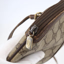 GUCCI GG Supreme Web Sherry Line Bag PVC Beige Gold 904 02 047 Auth BA7465-18