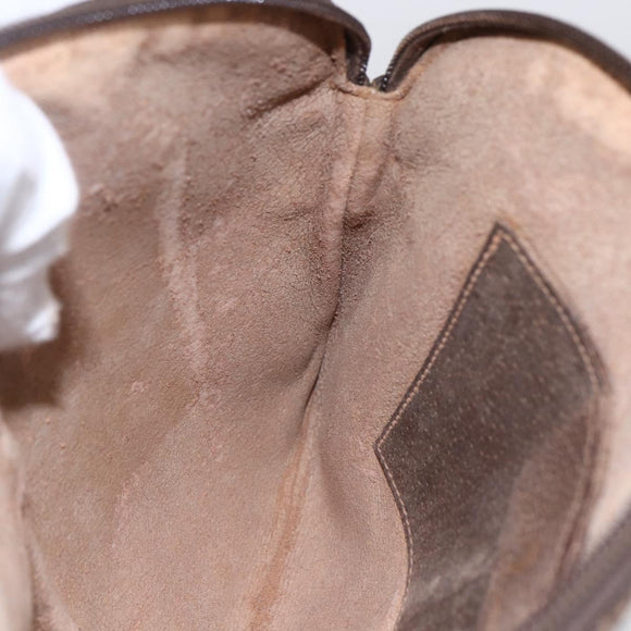 GUCCI GG Supreme Web Sherry Line Bag PVC Beige Gold 904 02 047 Auth BA7465