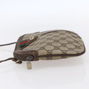 GUCCI GG Supreme Web Sherry Line Bag PVC Beige Gold 904 02 047 Auth BA7465-3