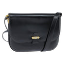 GUCCI Shoulder Bag Leather Black Gold 001 406 0621 Auth BA7466-1