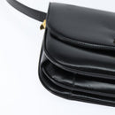 GUCCI Shoulder Bag Leather Black Gold 001 406 0621 Auth BA7466-10