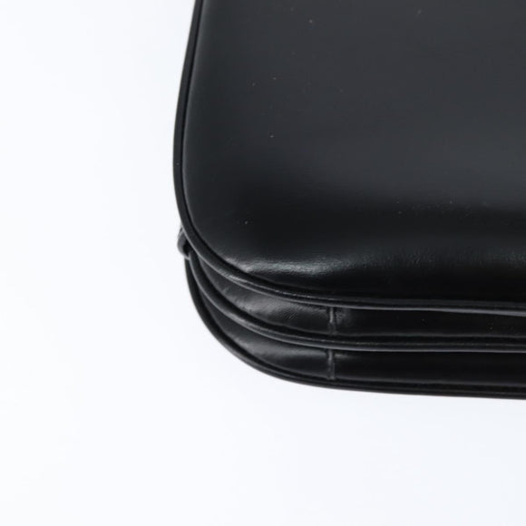 GUCCI Shoulder Bag Leather Black Gold 001 406 0621 Auth BA7466