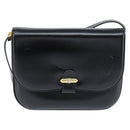 GUCCI Shoulder Bag Leather Black Gold 001 406 0621 Auth BA7466-2