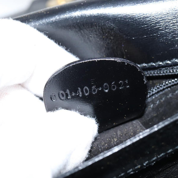 GUCCI Shoulder Bag Leather Black Gold 001 406 0621 Auth BA7466