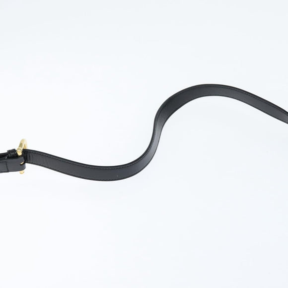 GUCCI Shoulder Bag Leather Black Gold 001 406 0621 Auth BA7466