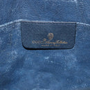 GUCCI GG Supreme Sherry Line Clutch Bag PVC Navy Gold 156 01 030 Auth BA7467-9