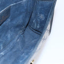 GUCCI GG Supreme Sherry Line Clutch Bag PVC Navy Gold 156 01 030 Auth BA7467-17