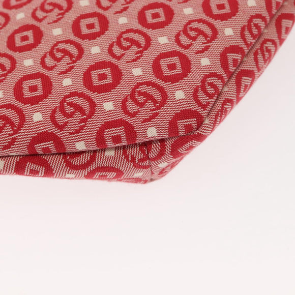 GUCCI Sherry Line Body Bag Canvas Leather Red Silver 502095 Auth BA7468