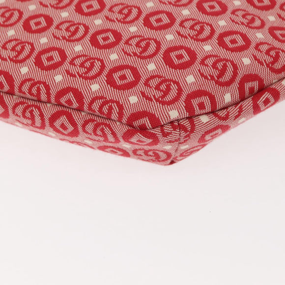 GUCCI Sherry Line Body Bag Canvas Leather Red Silver 502095 Auth BA7468